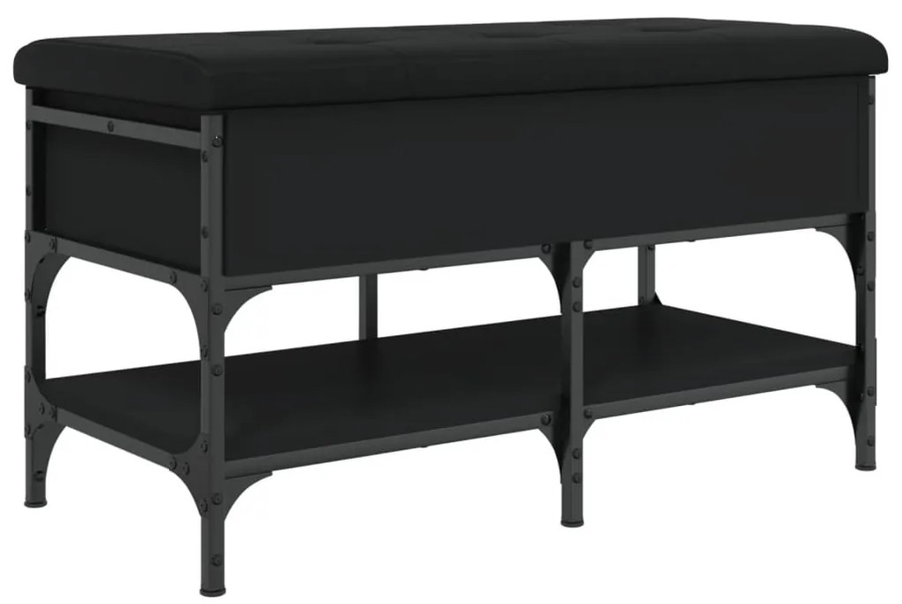 Banco sapateira 82x42x45 cm derivados de madeira preto