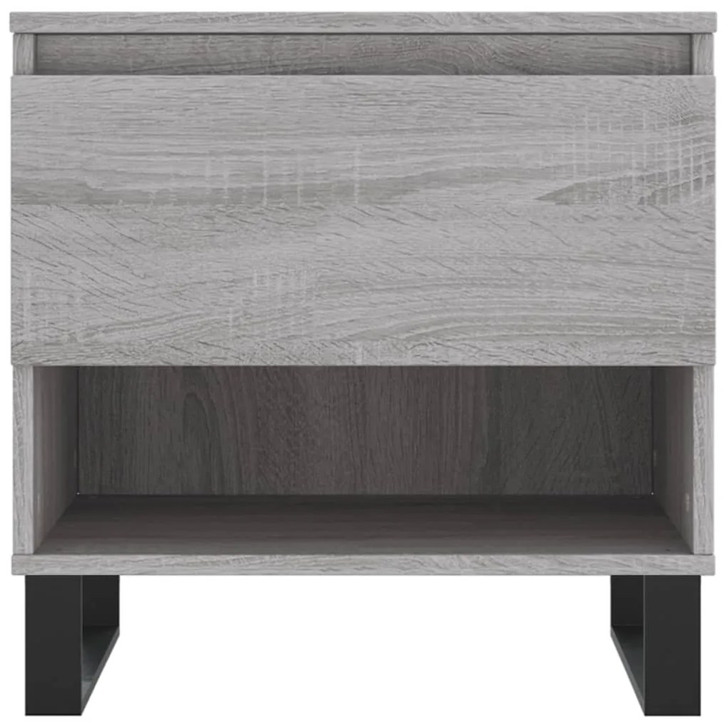 Mesas de centro 2 pcs 50x46x50cm deriv. madeira cinzento sonoma