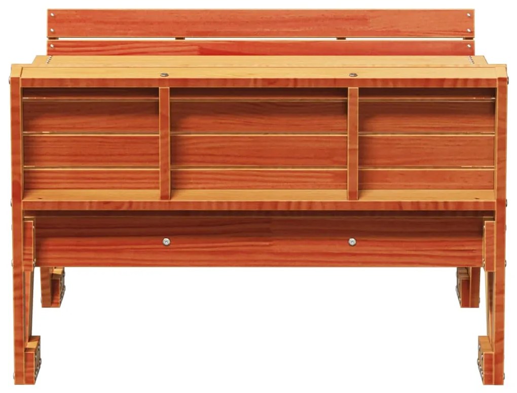 Mesa de piquenique para crianças pinho maciço castanho mel