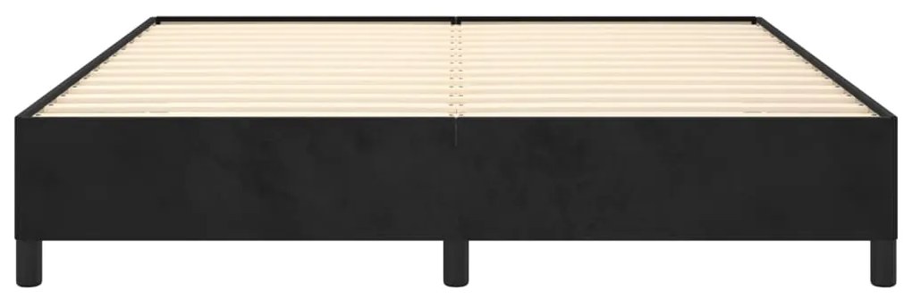 Estrutura de cama sem colchão 160x200 cm veludo preto