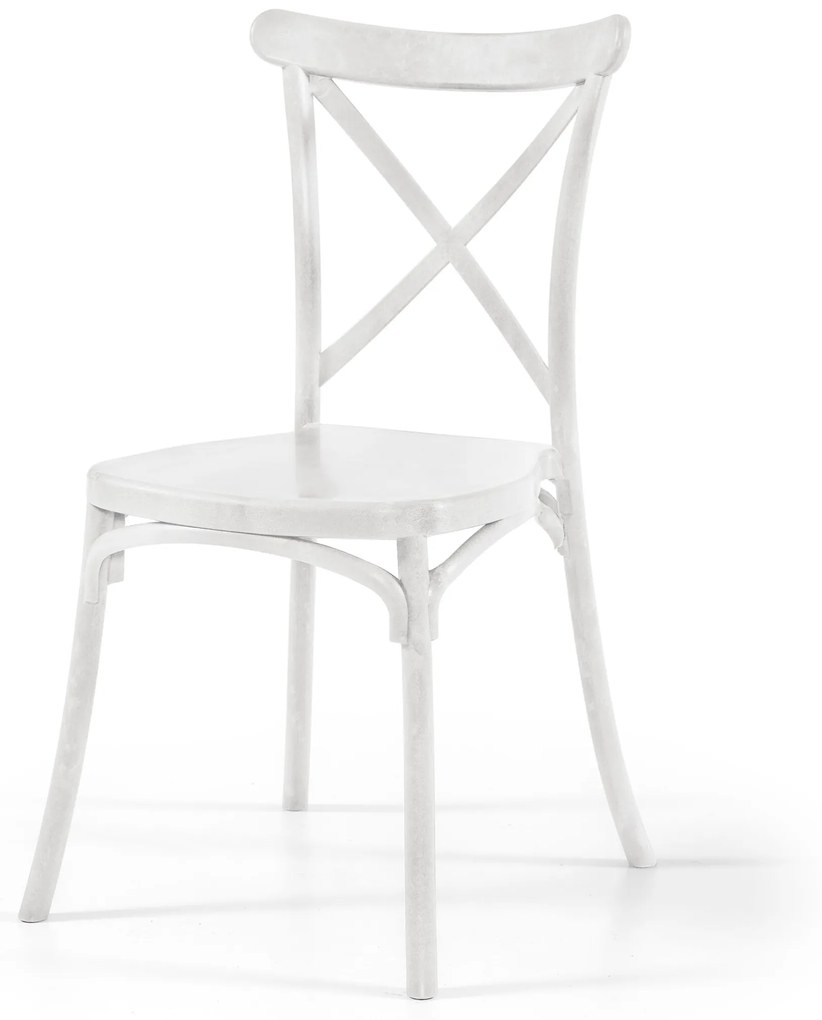 Cadeira PALMA Branco - Polipropileno com fibra de vidro - conjunto com 4 unidades