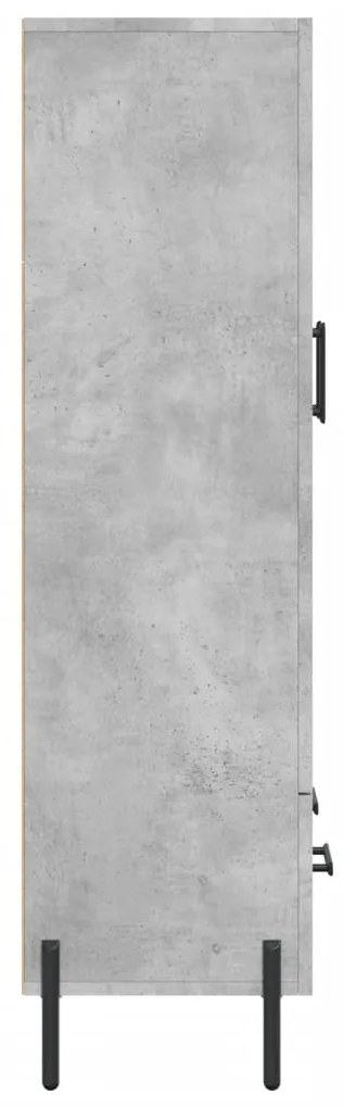 Aparador alto 69,5x31x115 cm derivados de madeira cinza-cimento