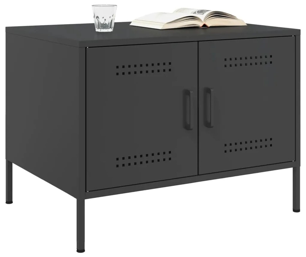 Mesa de centro 68x50x50,5 cm aço preto