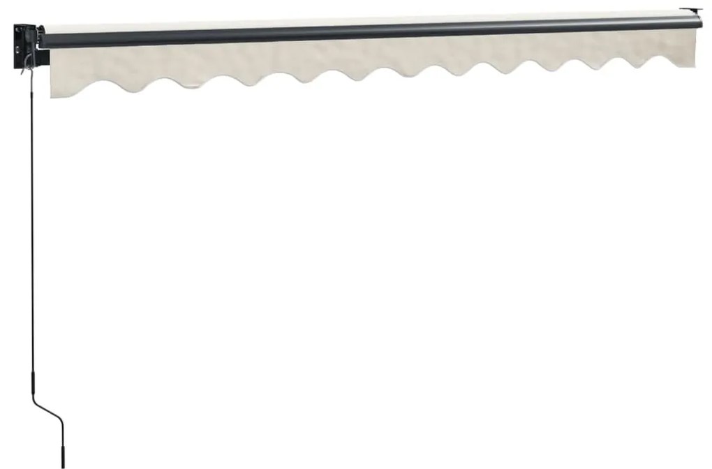Toldo retrátil 3x2,5 m tecido e alumínio cor creme