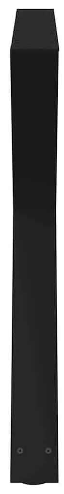 Pés para mesa de jantar 2 peças preto 90x(72-73,3) cm aço