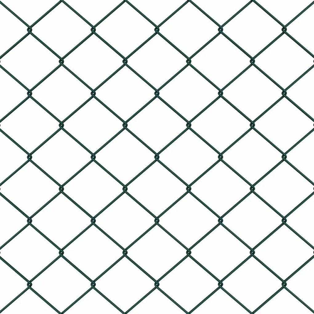 Conjunto de Postes de Cerca Prateado 10 x 0,4 m Aço Galvanizado