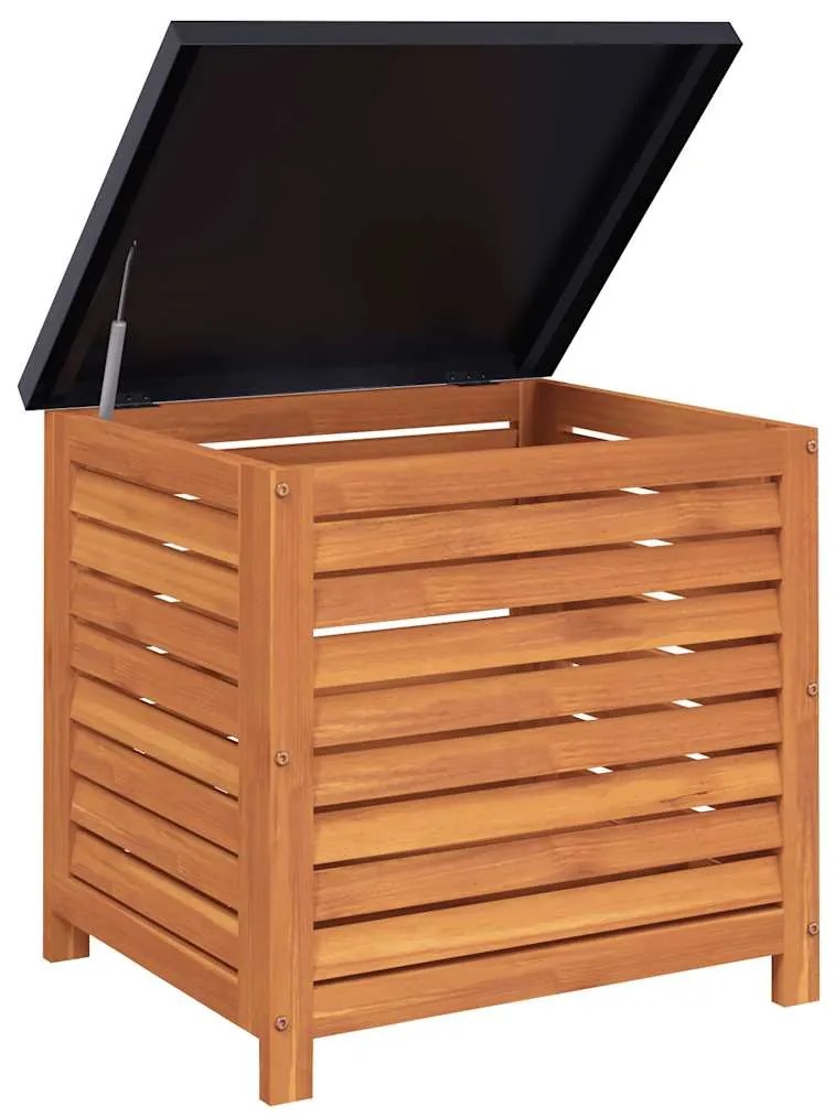 Caixa de arrumação para jardim 60x50x55 cm eucalipto maciça