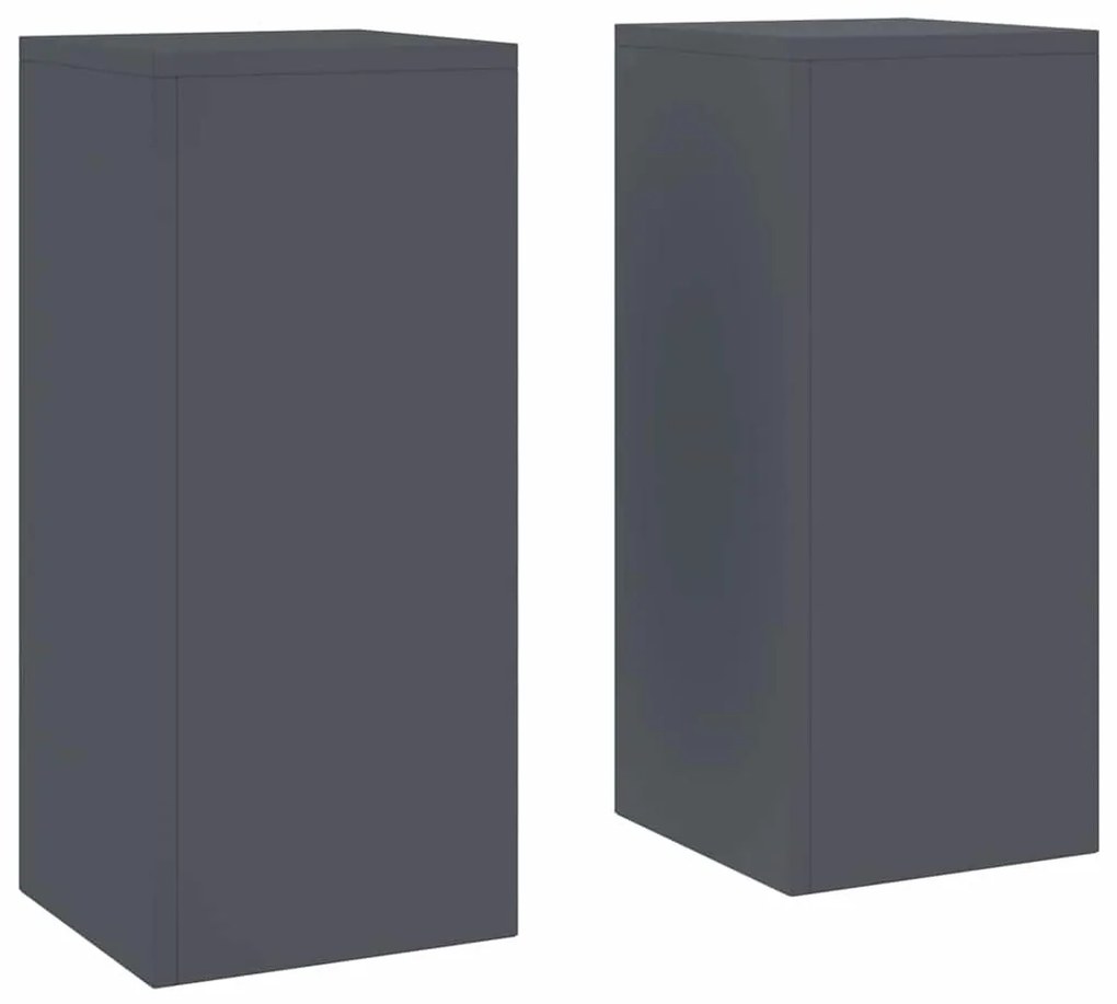 Suportes de Plantas para Exteriores Pilar 2 pcs Antracite 24x24x55 cm