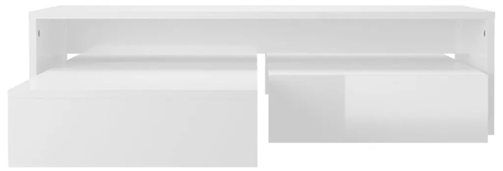 Conjunto de mesas de centro 100x100x26,5 cm branco brilhante