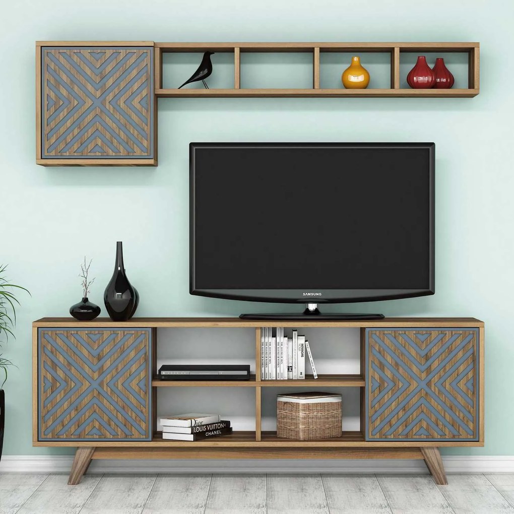 Móvel de TV Inci – Nogueira – 160 cm x 56,2 cm x 35 cm