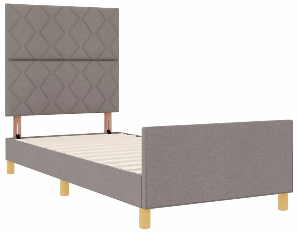 Estrutura de Cama vidaXL Taupe 100x200 cm Tecido
