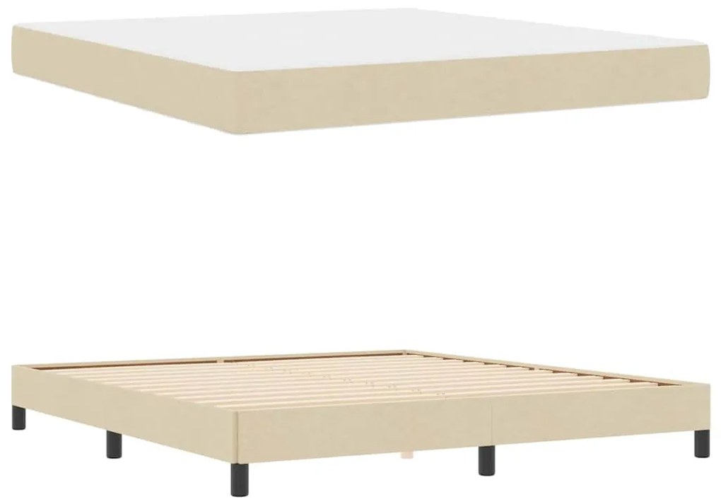 Cama Box Outros Creme 180 x 200 cm tecido