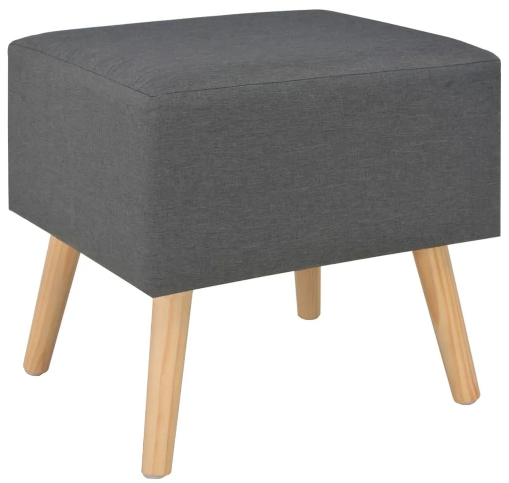 Mesa-de-cabeceira 40x35x40 cm tecido cinzento-escuro