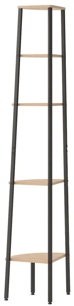 Unidade 5 prat. de canto 45,5x31,5x180 cm castanho-claro/preto