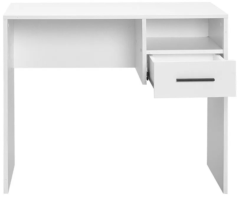 Secretária "Pure" com Gaveta e Prateleira - 90 x 75 x 50 cm - Branco -