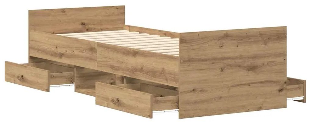 Estrutura de cama sem colchão 90x190cm derivados de madeira