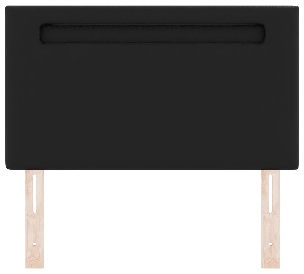 Cabeceira vidaXL Design Simples Preto 100 cm Couro Sintético