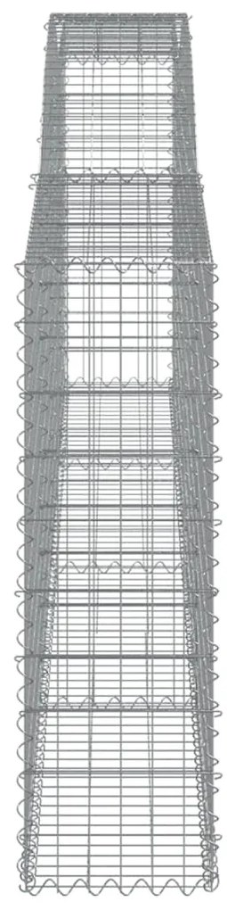 Cestos gabião arqueados 6pcs 400x30x100/120cm ferro galvanizado