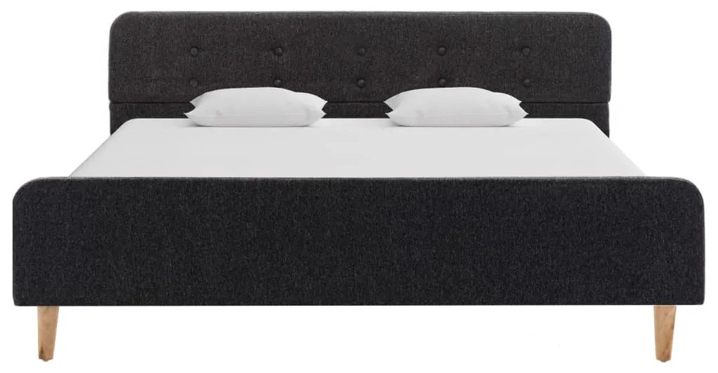 Estrutura de cama 160x200 cm serapilheira cinzento-escuro