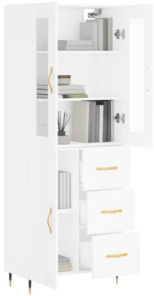 Armário alto 69,5x34x180 cm derivados de madeira branco