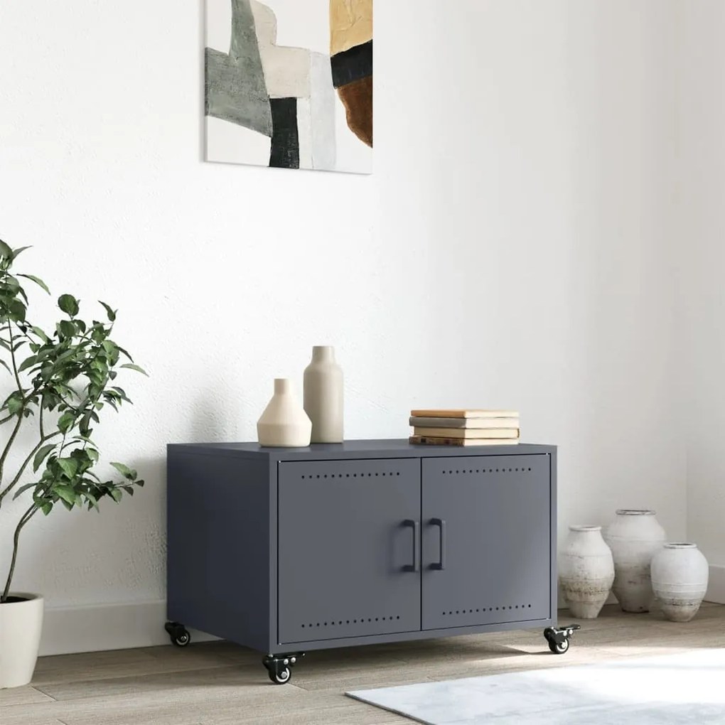 Mesa de centro 68x50x43,5 cm aço antracite