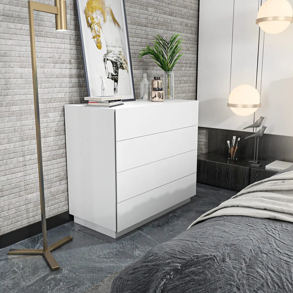 Cômoda Lines – Branco – 90 cm x 45 cm x 81,6 cm
