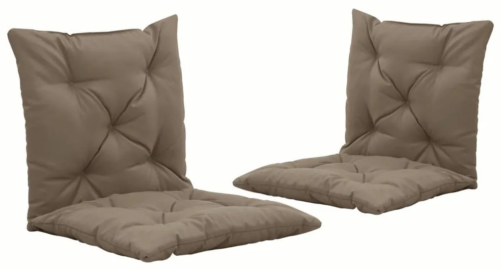 vidaXL Almofadões cadeira baloiço 2 pcs 50 cm tecido cinza-acastanhado