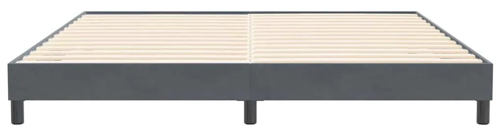 Estrutura de cama sem colchão 200x220 cm veludo cinzento-escuro