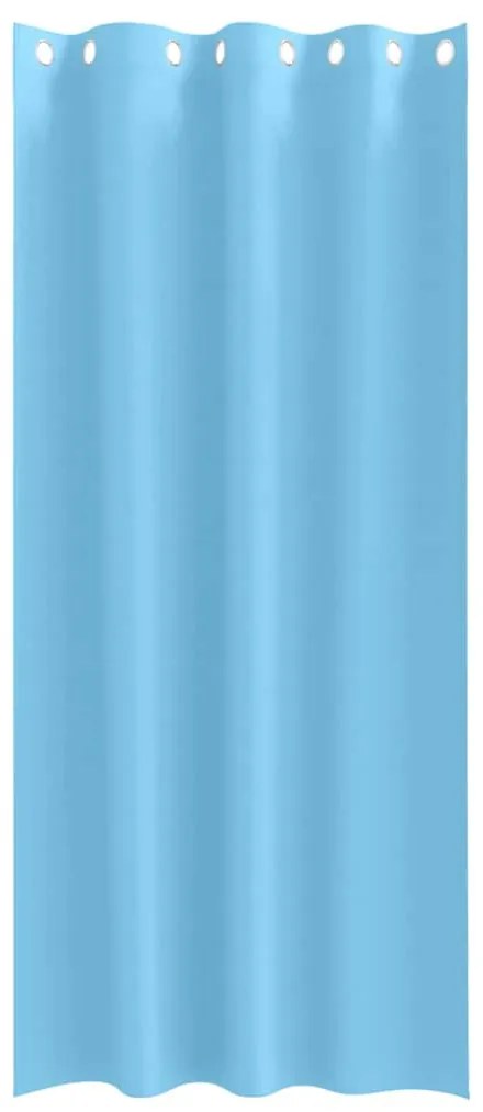 Cortinas com cortinas 2 pcs Azul claro 245 x 140 cm Poliéster