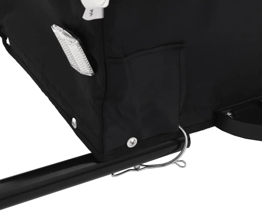 Reboque para bicicleta 30 kg ferro preto e cinza