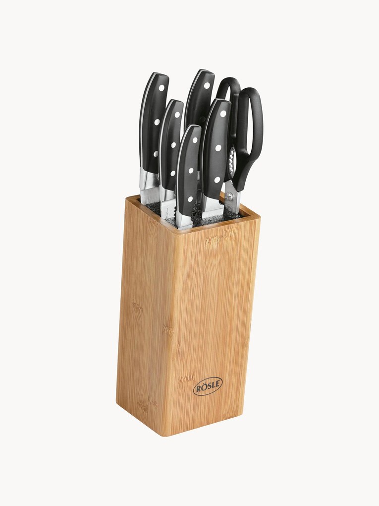 Bloco de facas com 5 facas e 1 tesoura Cuisine