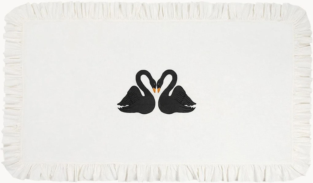 Toalha de mesa em algodão Black Swan