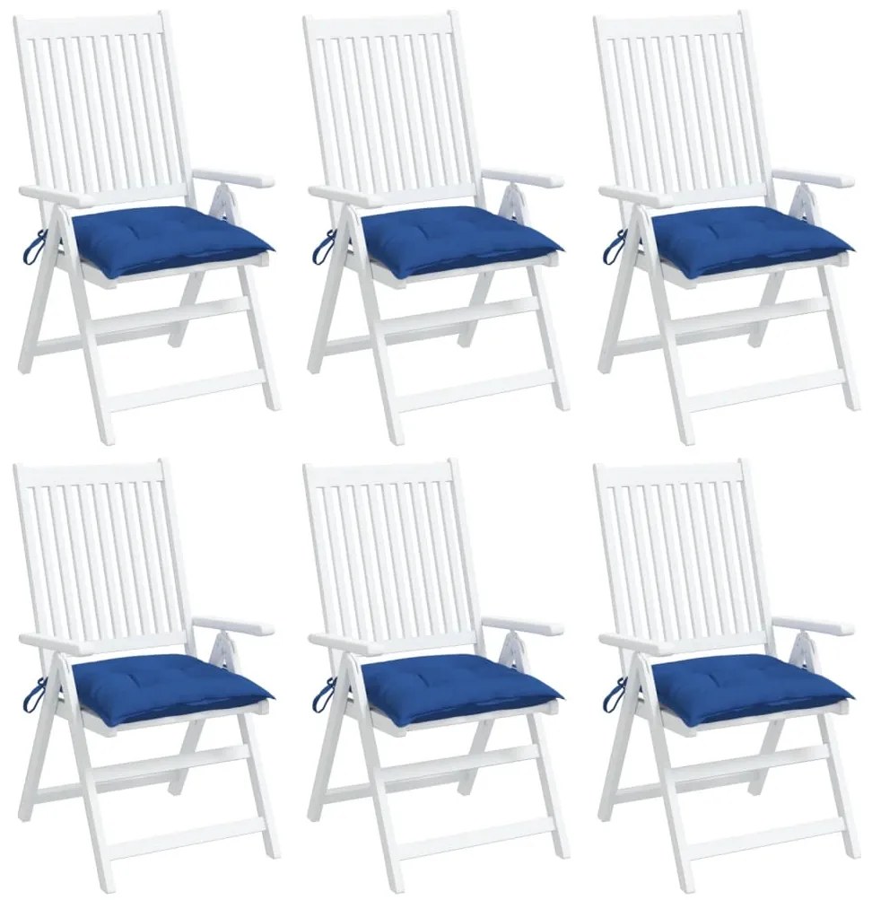 vidaXL Almofadões para móveis de paletes 6 pcs tecido oxford azul