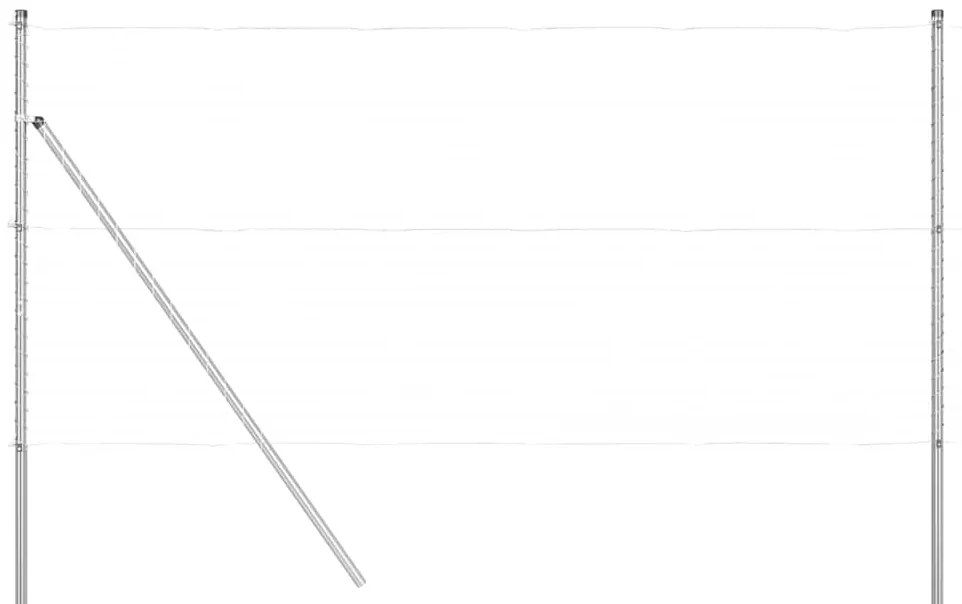 Postes de Cerca 52 pcs Ø32 mm 170 cm Aço Galvanizado