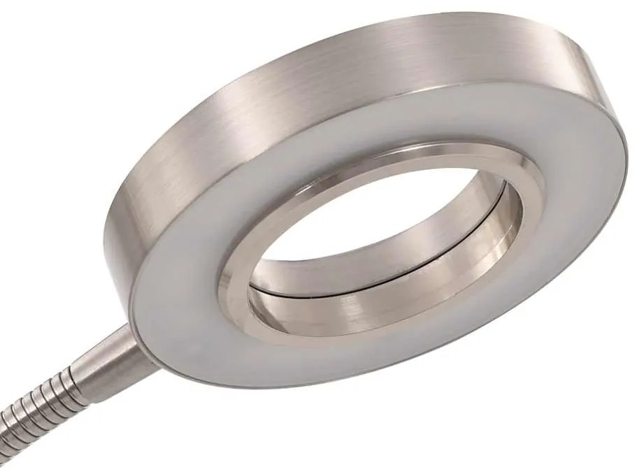 Candeeiro de pé alto regulável 18 W 180 cm prateado