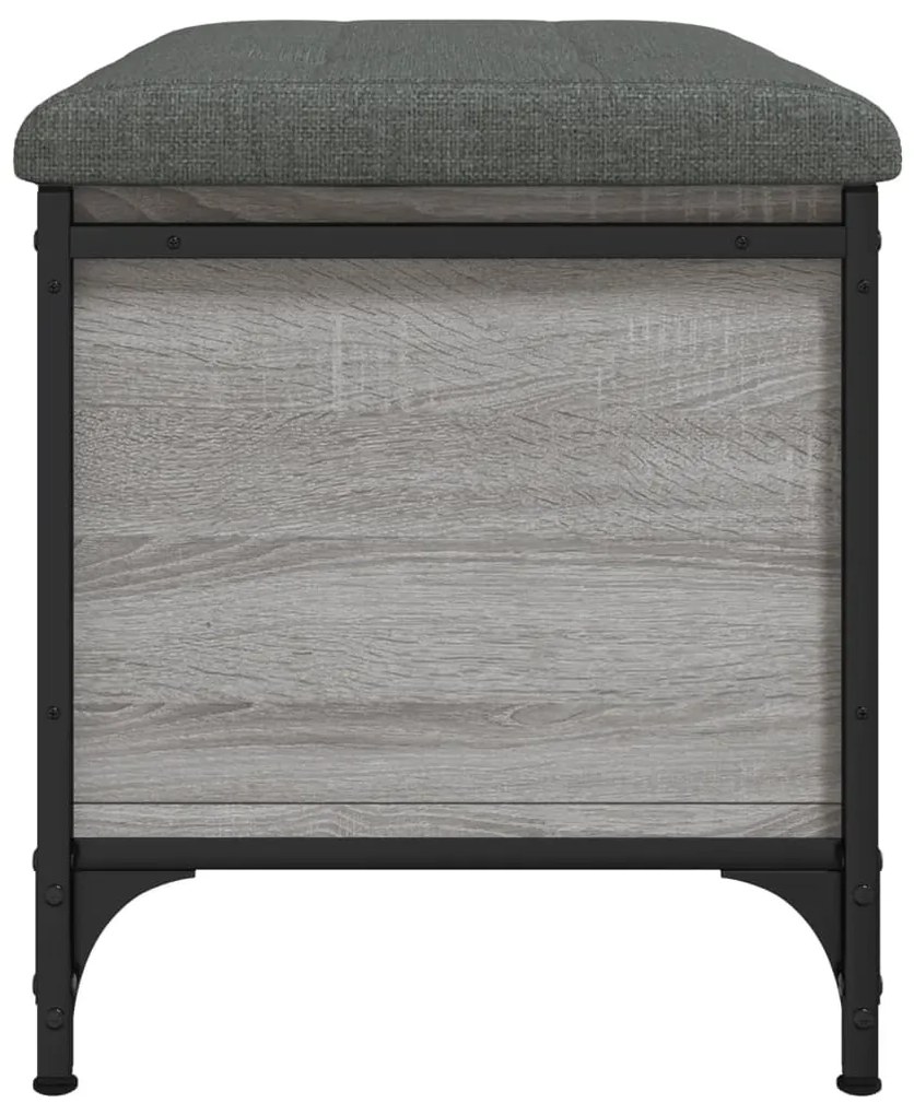 Banco de arrumação 62x42x45cm derivados madeira cinzento sonoma