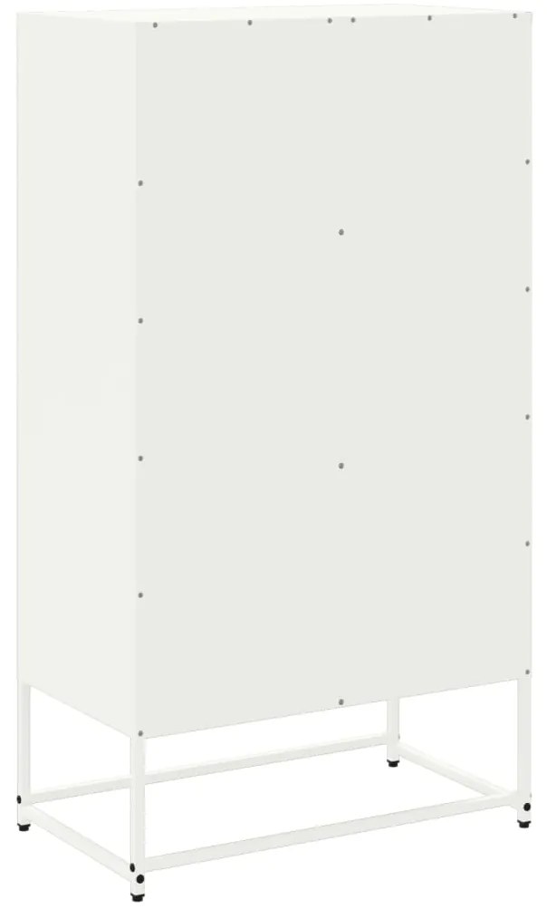 Aparador alto 68,5x38,5x123,5 cm aço branco