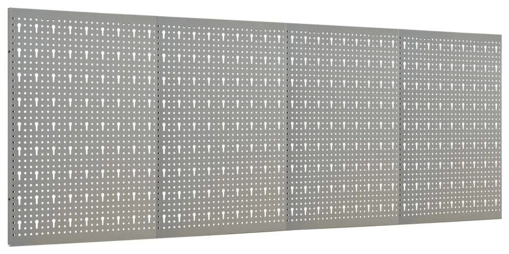 Placas perfuradas de parede 4 pcs 40x58 cm aço