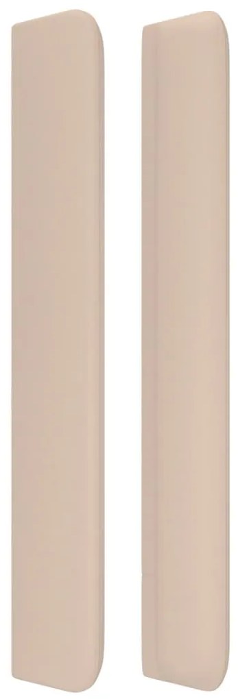 Cabeceira cama c/ abas couro artif. 93x16x118/128 cm cappuccino