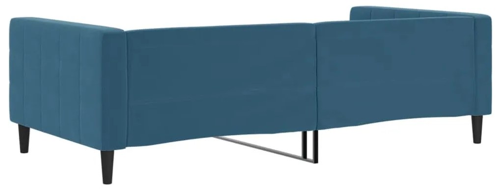 Sofá-cama 100x200 cm veludo azul