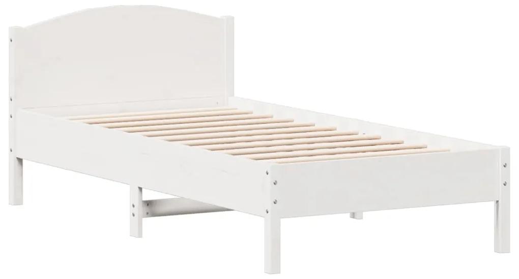 Estrutura cama c/ cabeceira 75x190 cm pinho maciço