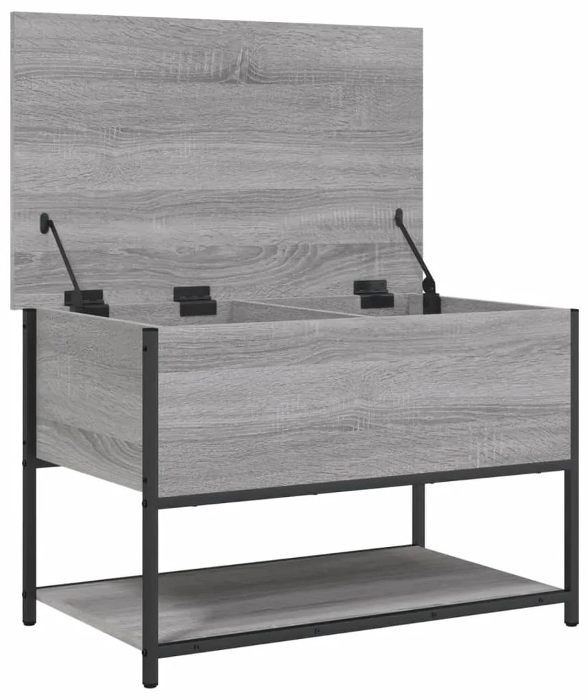 Banco arrumação 70x42,5x47 cm derivados madeira cinzento sonoma