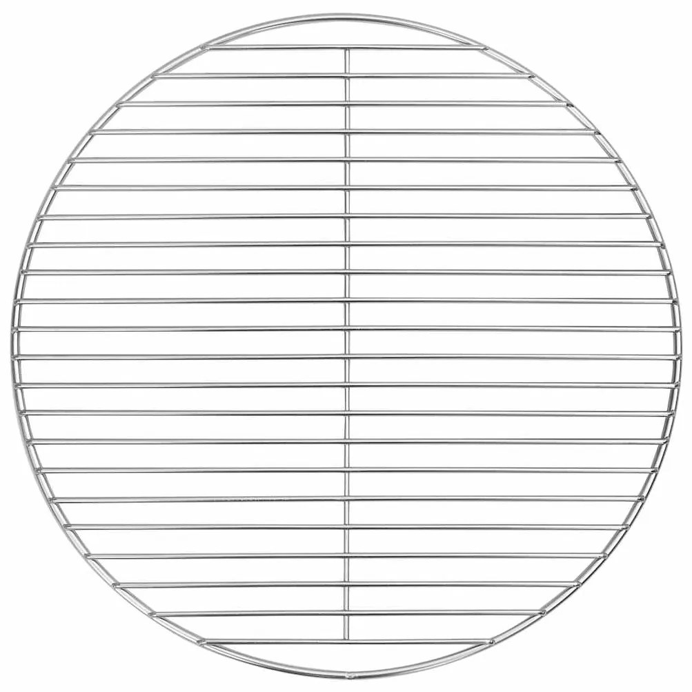 vidaXL Grelha para churrasco Prateado 43 x 43 cm Aço inoxidável