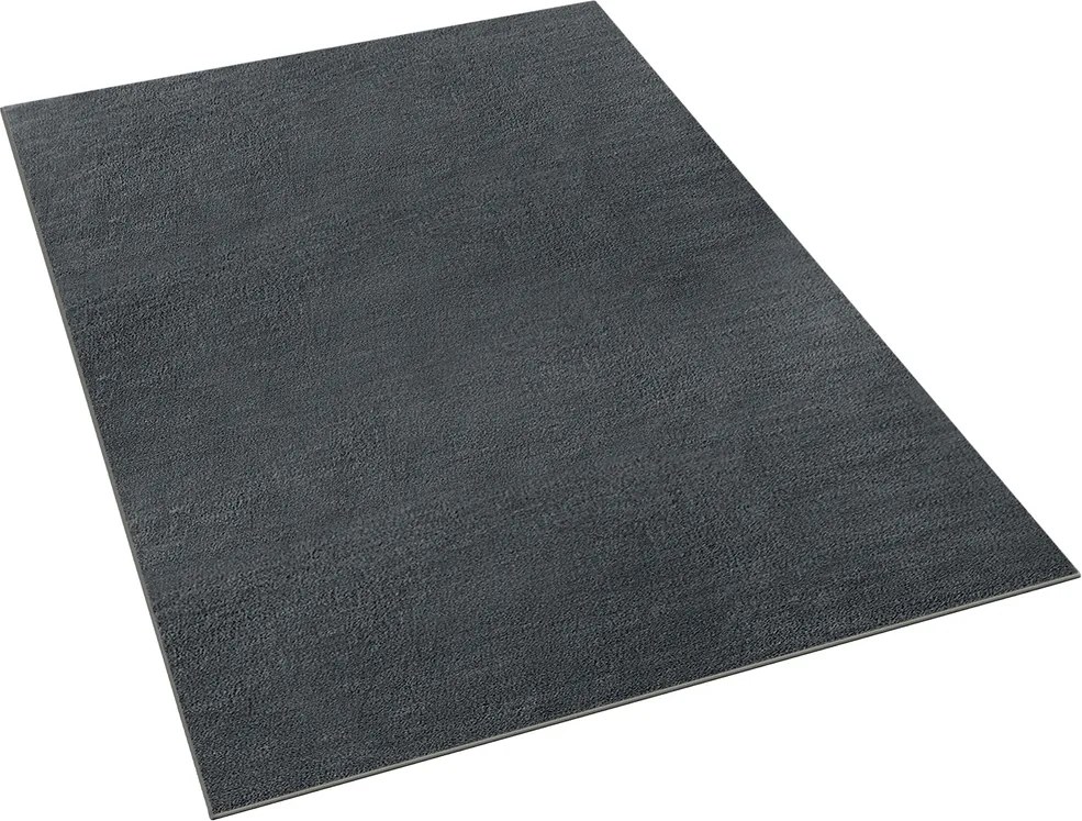 Tapete retangular de sala de estar, 140 x 200 cm cinzento antracite