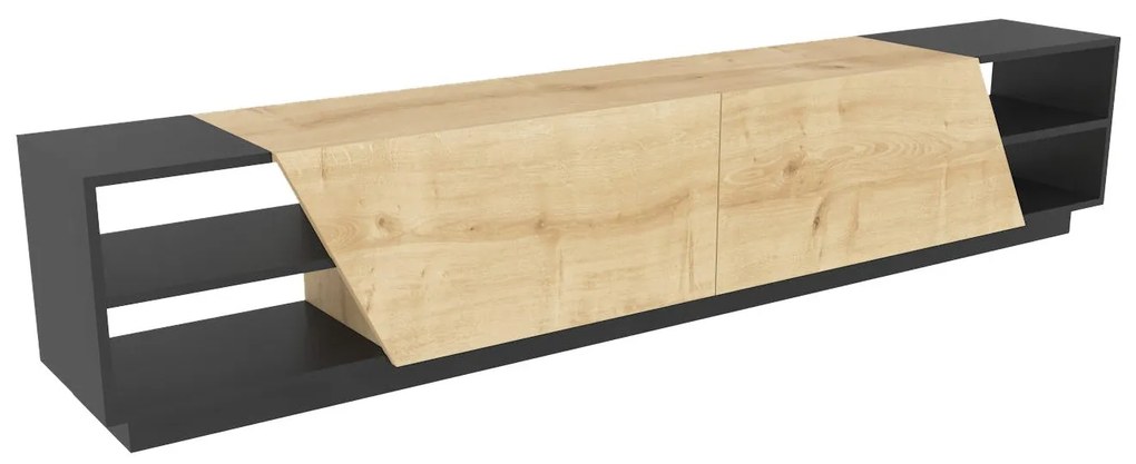 Móvel para TV Rhodes – Antracite e Carvalho – 240x37,1x47,4 cm
