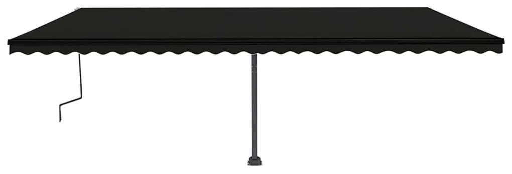 Toldo retrátil manual independente 600x350 cm antracite