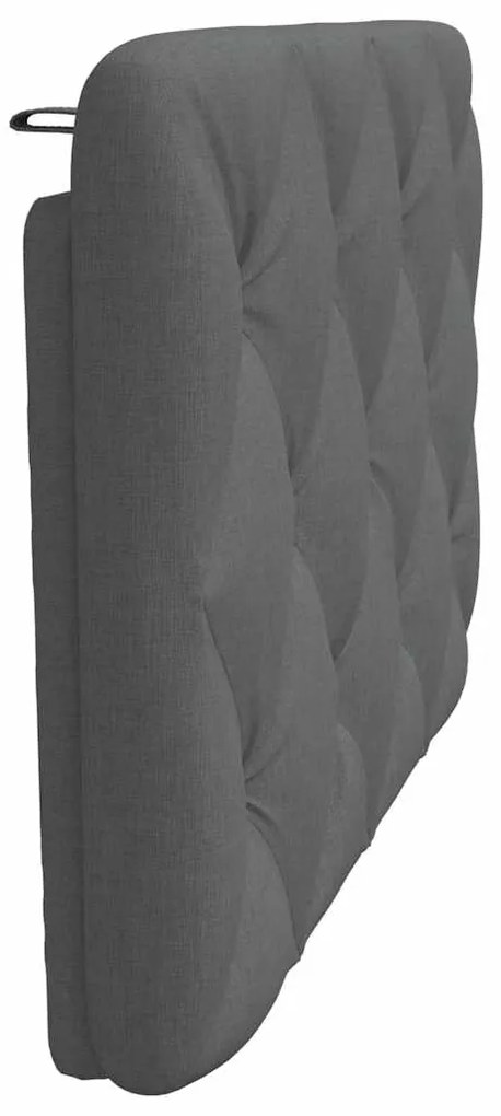 Almofadão de cabeceira 90 cm tecido cinzento-escuro