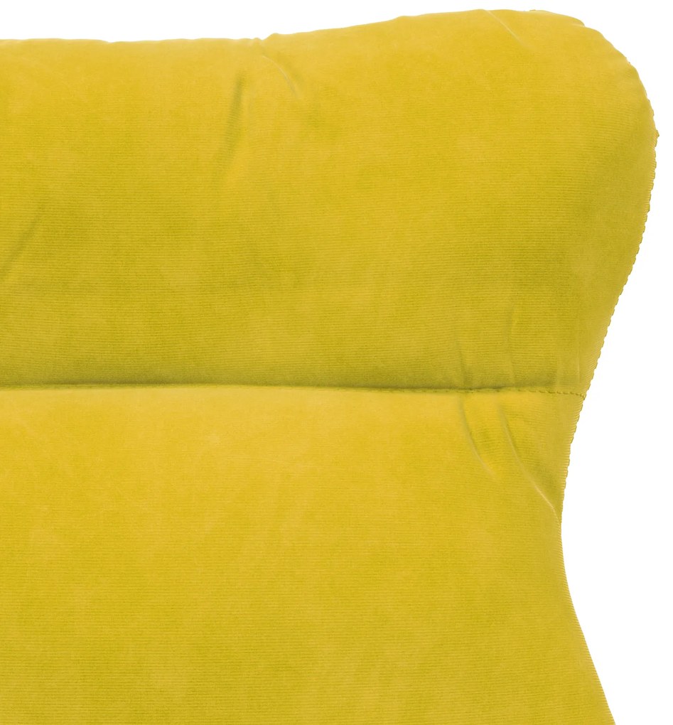 Poltrona Relaxante Veludo Amarelo
