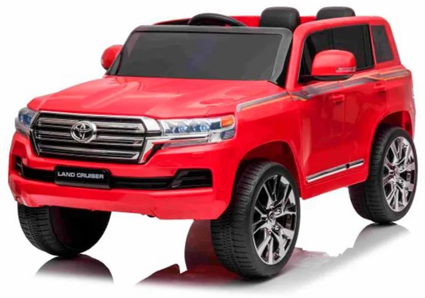 Carro elétrico Para Crianças Toyota Landcruiser 12V, assento de couro sintético, bateria 12V / 7AH, portas que abrem, motor 2 x 35W, controle remoto 2
