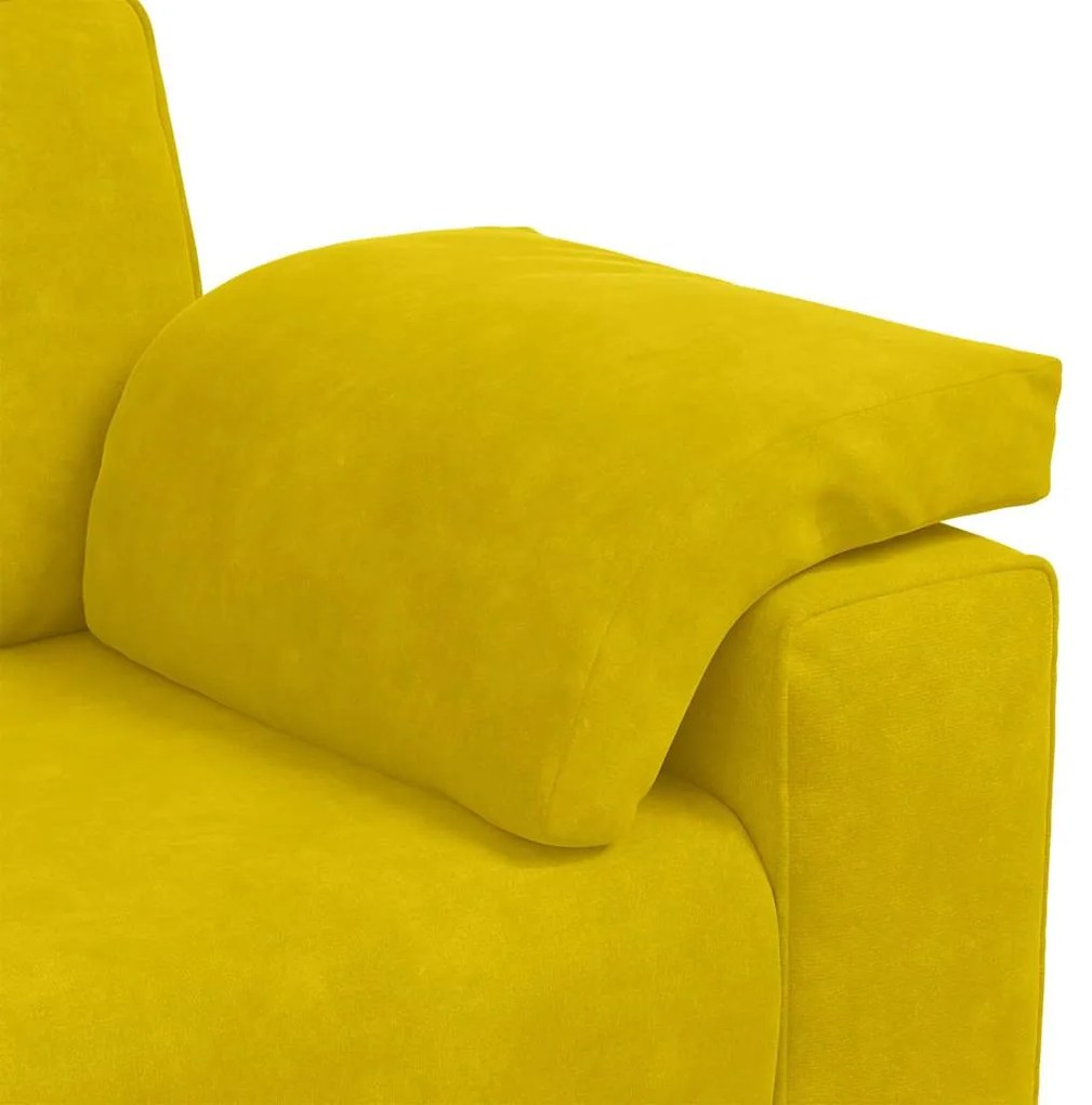 Sofá-luvas 120 cm veludo amarelo